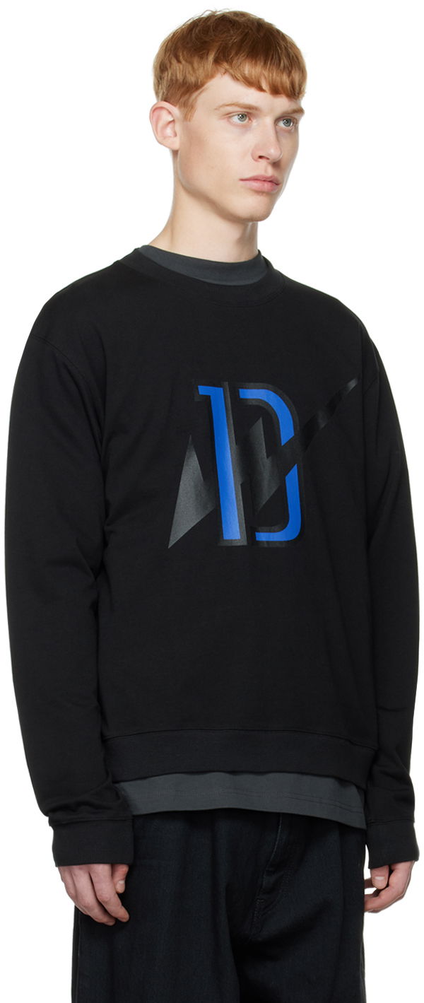 Pulover We11done Thunder Graphic Sweatshirt Črna | WD-TS3-22-808-U-BK, 1
