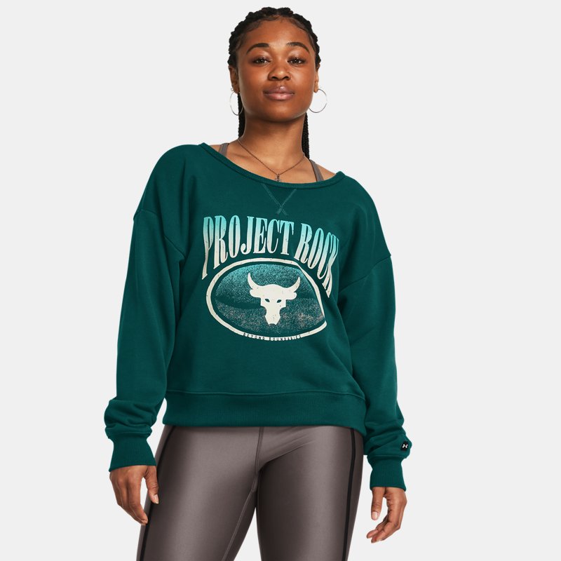 Majica Under Armour Project Rock Heavyweight Terry Zelena | 1382705-449