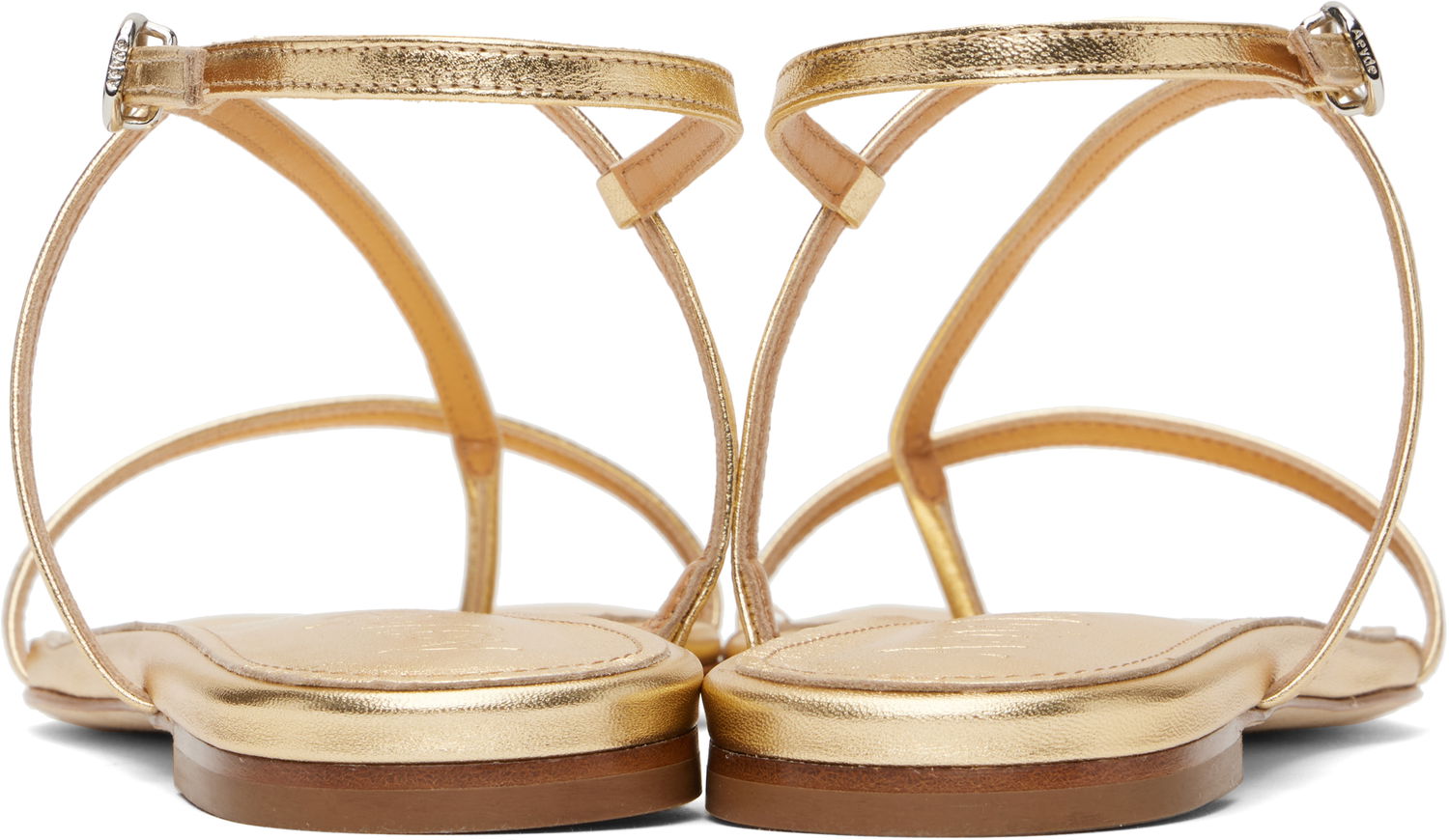 Modni dodatki Aeyde Aeyde Ella Leather Toe-Post Sandals Kovinski | A11-FS-BERS8MFL-0121-902-007, 1