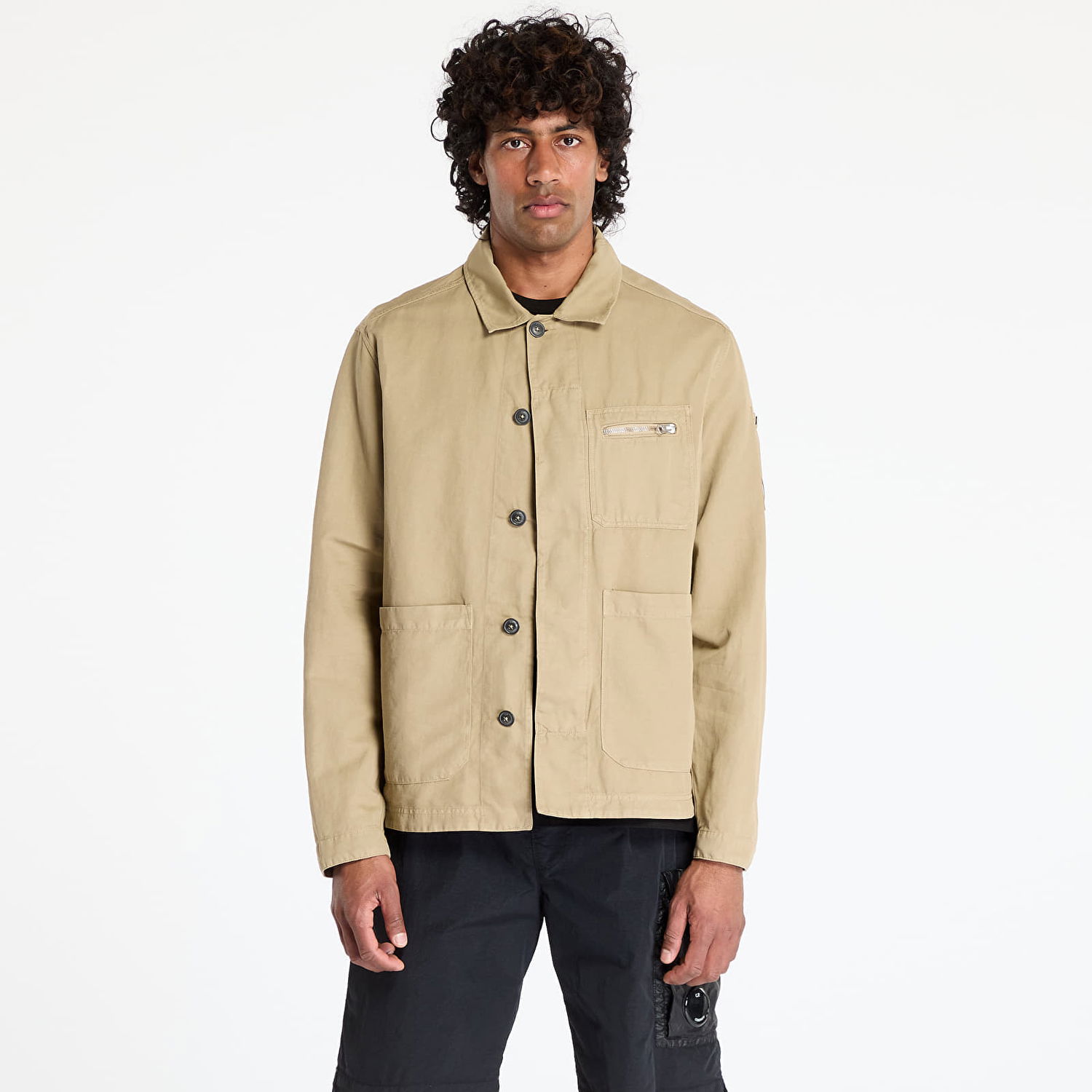 Jakna C.P. Company C.P. Company Cotton/Linen Overshirt Bež | 18CMOS200A006273G-305, 0