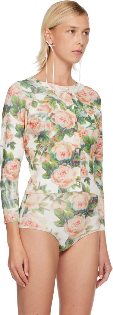 Pleteni pulover Simone Rocha Simone Rocha Shrunken Floral Knit Cardigan Večbarvna | EMK1P 0668, 1