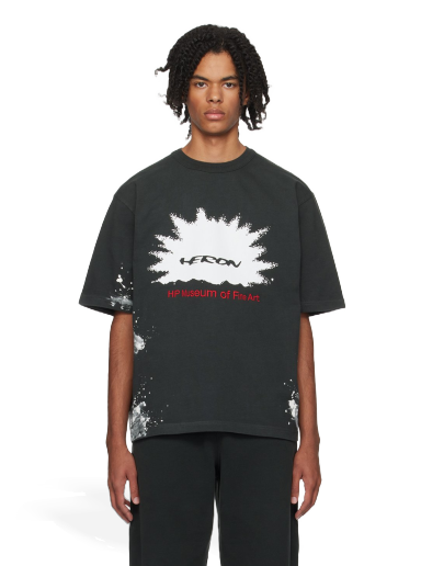 Majica HERON PRESTON 'Museum' T-Shirt Črna | HMAA032F23JER0051025