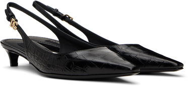 Superge in čevlji Dolce & Gabbana Calfskin Slingback Heels Črna | CG0804 A5491, 3