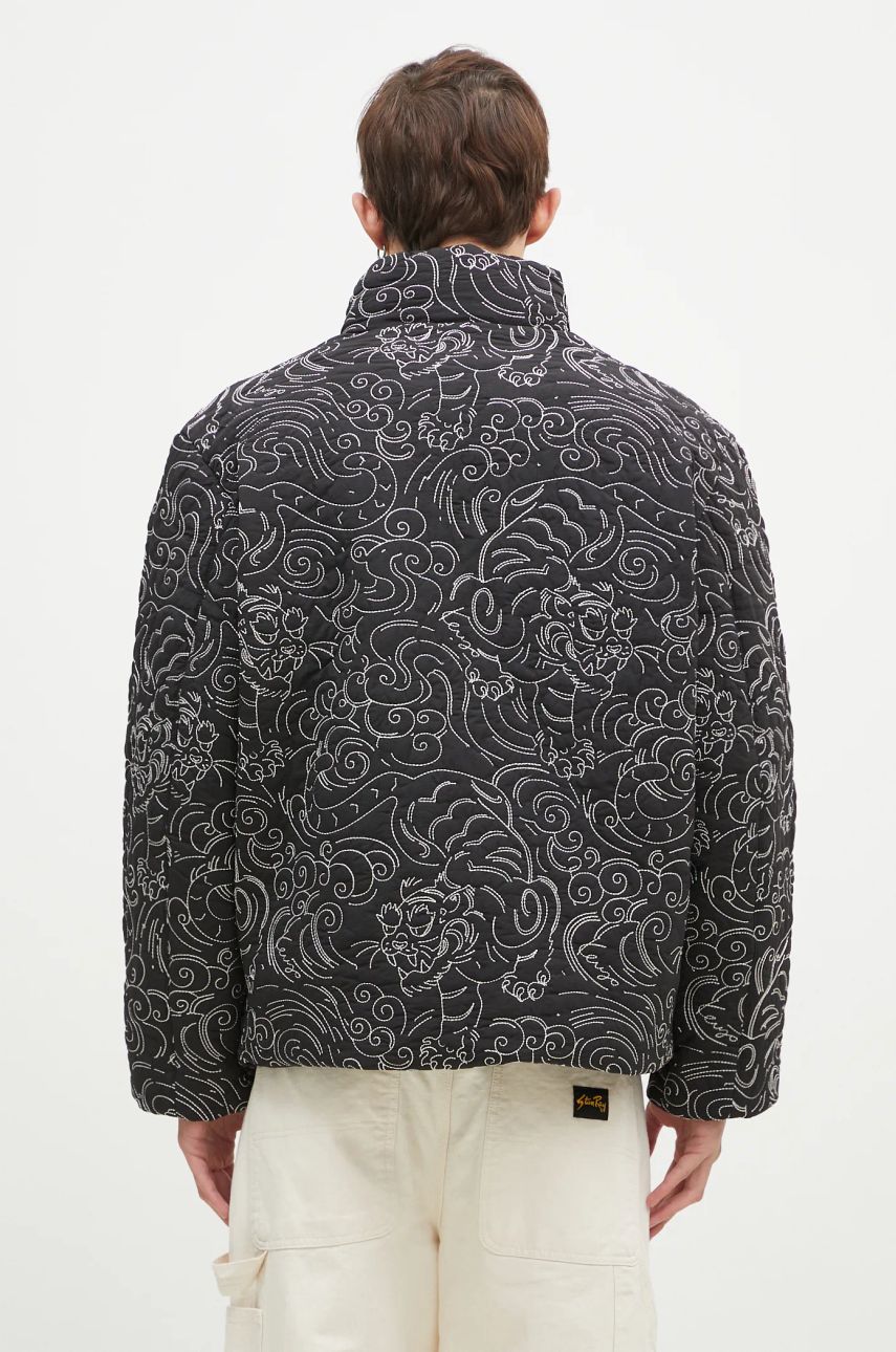 Puhovka KENZO Black Tiger Print Down Jacket Črna | FE65OU1439NN.99, 1