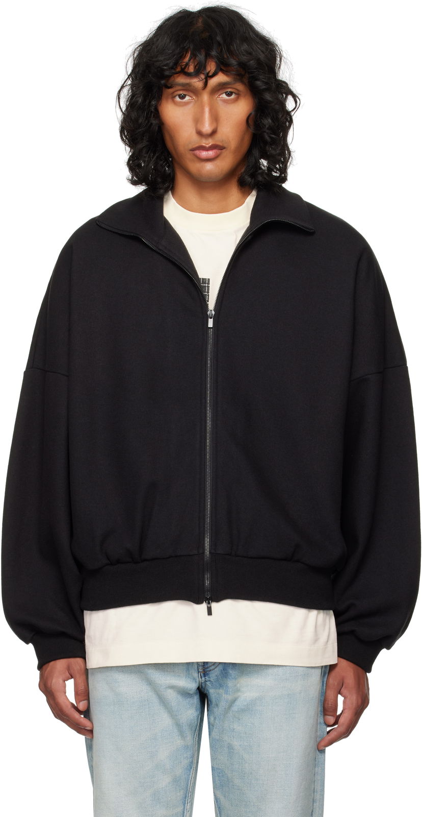 Bomber jakna Fear of God Cotton Wool High Neck Jacket Črna | FG24FW30-025CWT