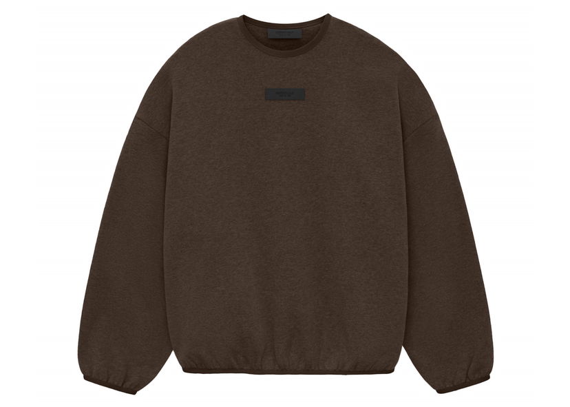 Pulover Fear of God Core Collection Crewneck Heather Wood Rjava | 192SU244682F