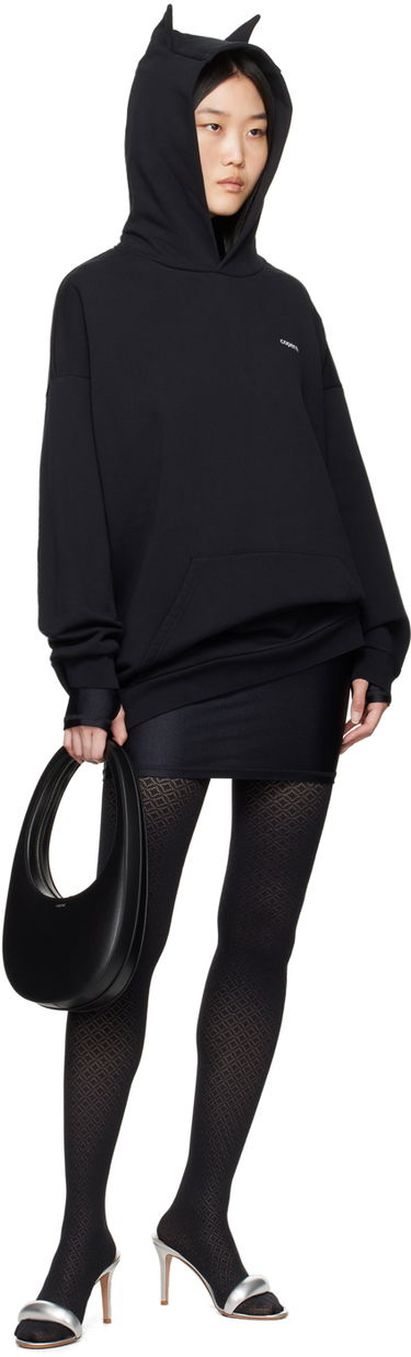 Pulover Coperni Coperni Hooded Minidress Črna | COPJS62523, 3