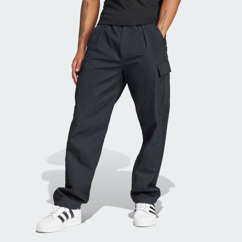 Cargo hlače adidas Originals Premium Essentials+ Cargo Pants Črna | IR7737
