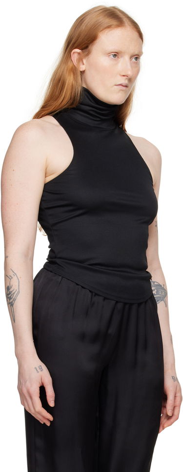 Majica brez rokavov Anine Bing Sleeveless Mock Neck Top Črna | A-08-0407-000, 1