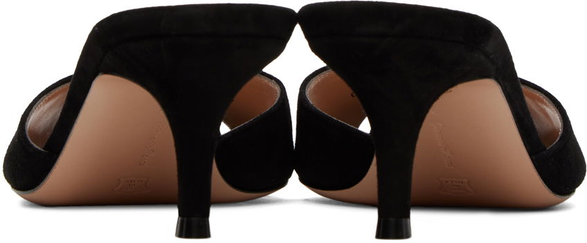 Superge in čevlji Gianvito Rossi Pointed Suede Heeled Mules Črna | G15110.55RIC.CAM, 1