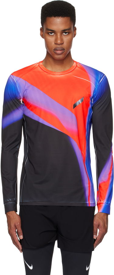 Majica Soar Running Soar Long Sleeve Printed Running Tech T-Shirt Večbarvna | SLS3M-BLK/BLU/RE, 0