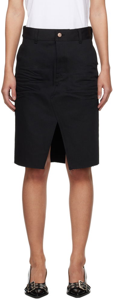 Krila We11done We11done Raw Edge Midi Skirt Črna | WD-DS0-24-303-W-BK, 0