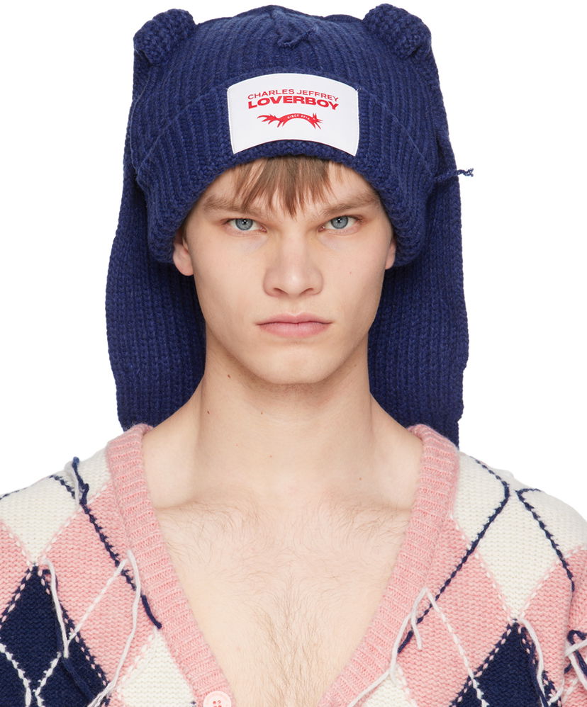 Beanie Charles Jeffrey Loverboy Charles Jeffrey LOVERBOY Chunky Rabbit Beanie Mornarica | CJLSS23CRB5