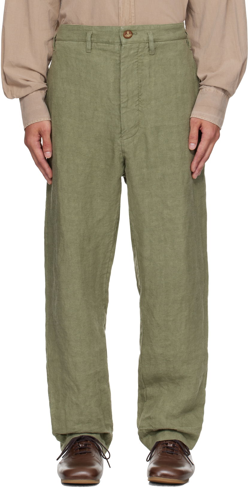 Hlače Vivienne Westwood Vivienne Westwood Cruise Cropped Trousers Zelena | 2F01000L-W012E-