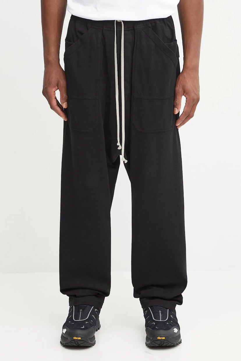 Trenirka Rick Owens Rick Owens DRKSHDW Classic Cargo Drawstring Cotton Sweatpants Črna | DU02E7370.RIG