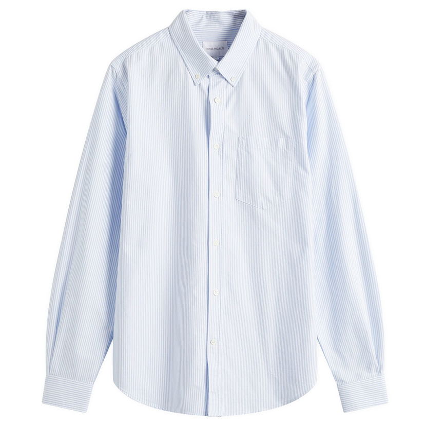 Srajce NORSE PROJECTS Standard Oxford Shirt Modra | N40-0805-7110
