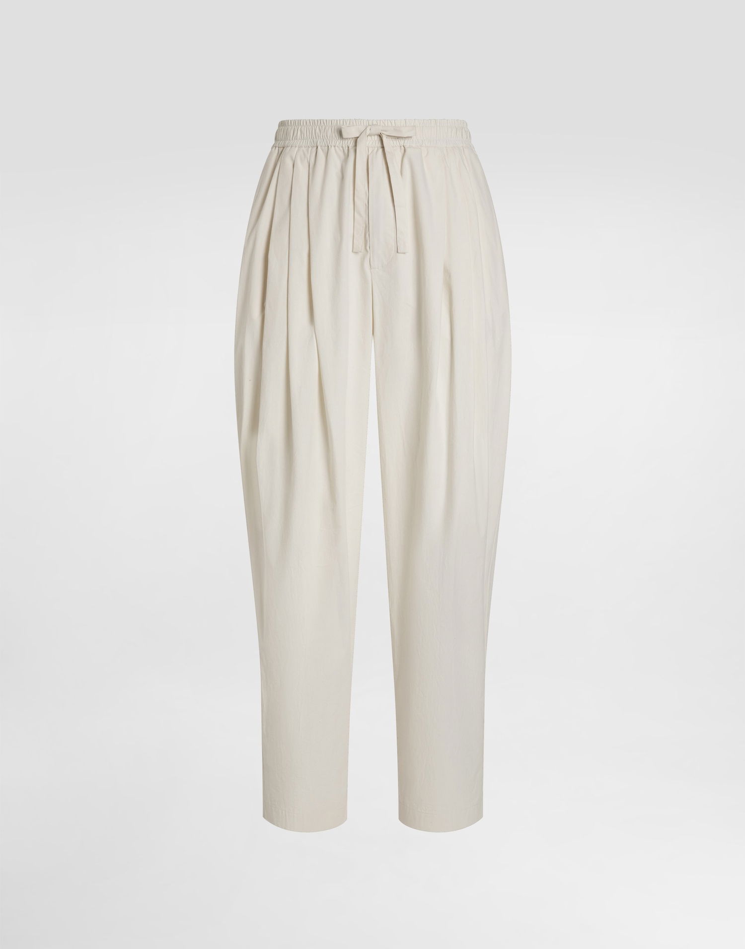 Hlače Dolce & Gabbana Dolce & Gabbana Poplin Drawstring Cropped Trousers Bela | GP153ZFUEFJA3791, 0