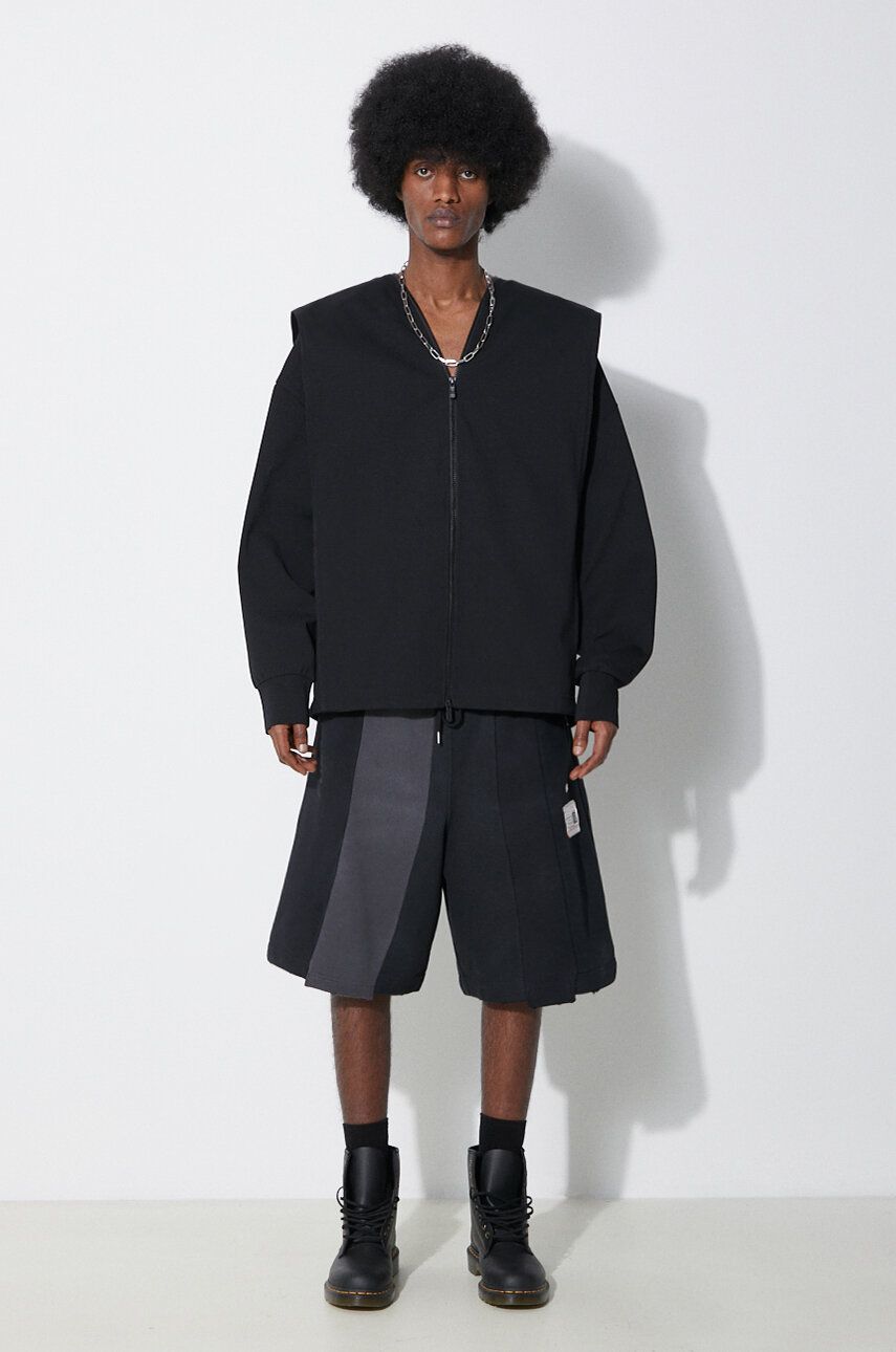 Kratke hlače Maison MIHARA YASUHIRO Maison MIHARA YASUHIRO Vertical Switching Shorts Črna | A12SP563, 1