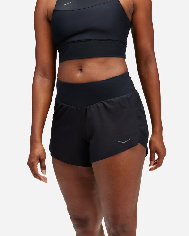Kratke hlače Hoka One One Glide 4 Inch Running Shorts Črna | 1151091-BLK