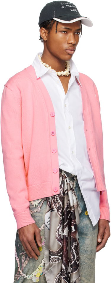 Pleteni pulover Acne Studios Acne Studios V-Neckline Cardigan Črna | C60104-, 4