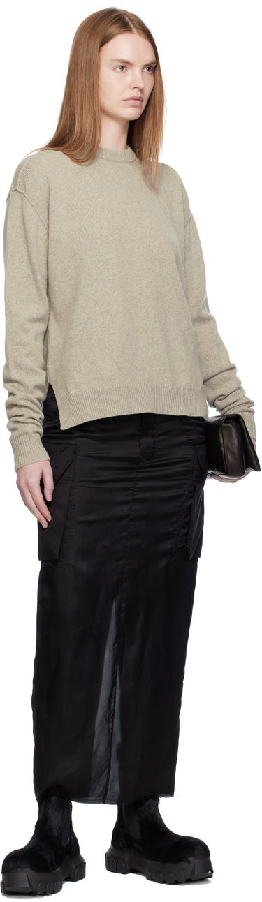 Pleteni pulover Rick Owens Rick Owens Concordians Round Neck Sweater Bež | RP02E4679 WSBR, 3