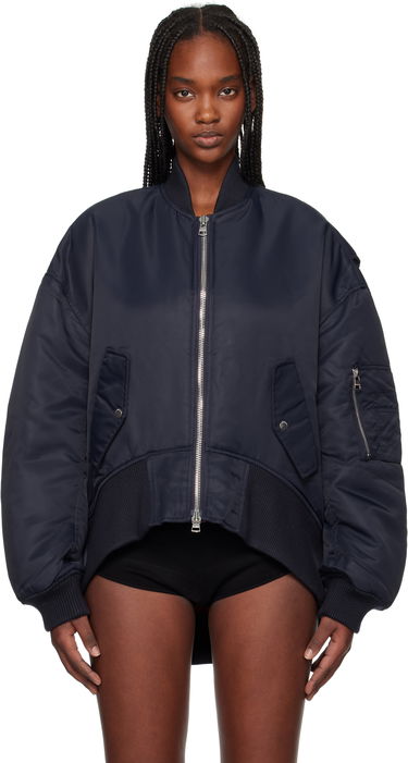 Bomber jakna JW Anderson JW Anderson Oversized Bomber Jacket with Curved Hem Mornarica | JK0381-PG1696, 0