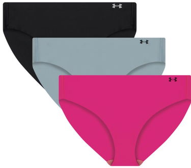 Spodnjice Under Armour Under Armour Pure Stretch No Show Bikini Underwear - 3 Pack Siva | 1383897-652, 0