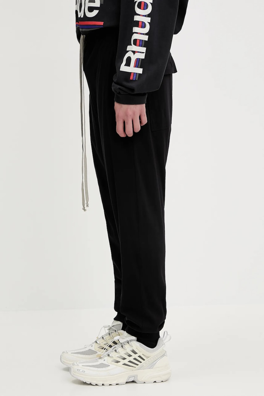 Trenirka Rick Owens Rick Owens DRKSHDW Knitted Prisoner Drawstring Drop Crotch Pants Črna | CM01E1690.CHJG, 1