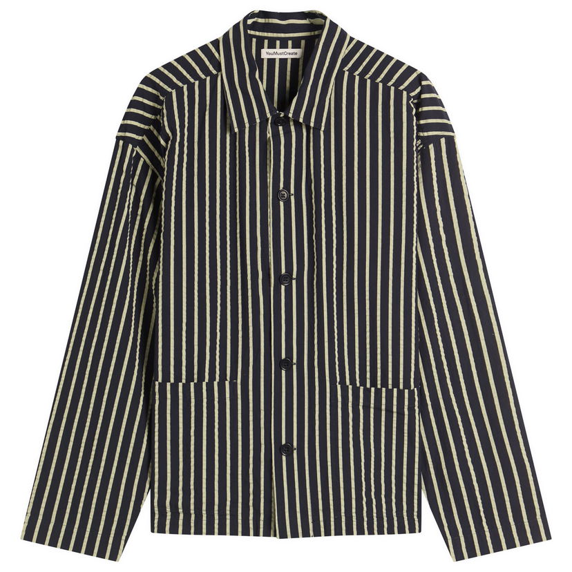 Jakna YMC YMC PJ Stripe Jacket, Size Large Mornarica | P5YMF-40