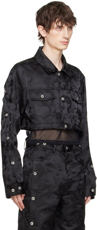 Jakna Feng Chen Wang Feng Chen Wang Dragon Jacquard Convertible Jacket Črna | FUS17JK07, 3