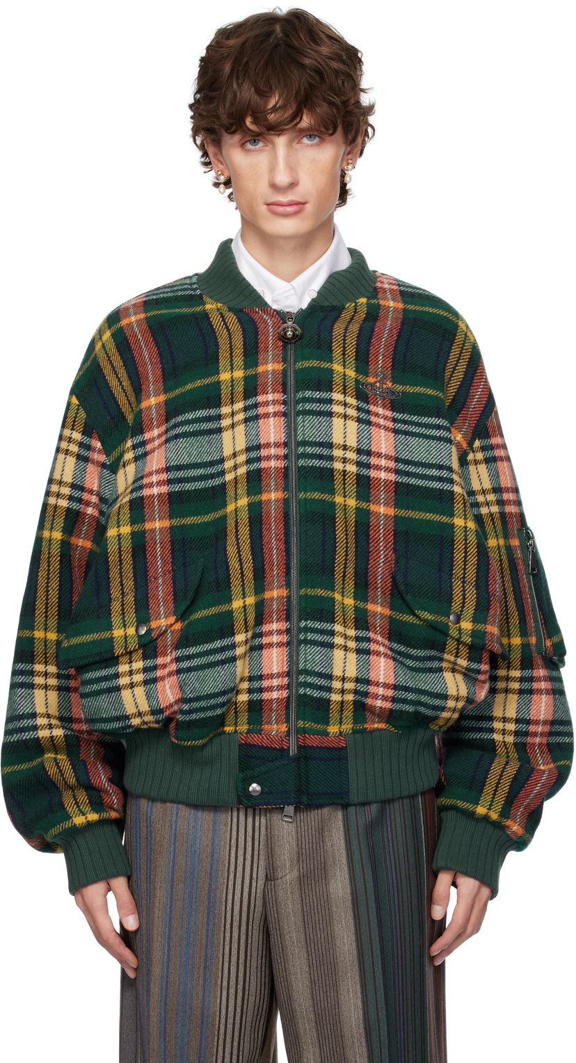 Bomber jakna Vivienne Westwood Bomber Jacket With Logo Zelena | 33040004-W00XC-