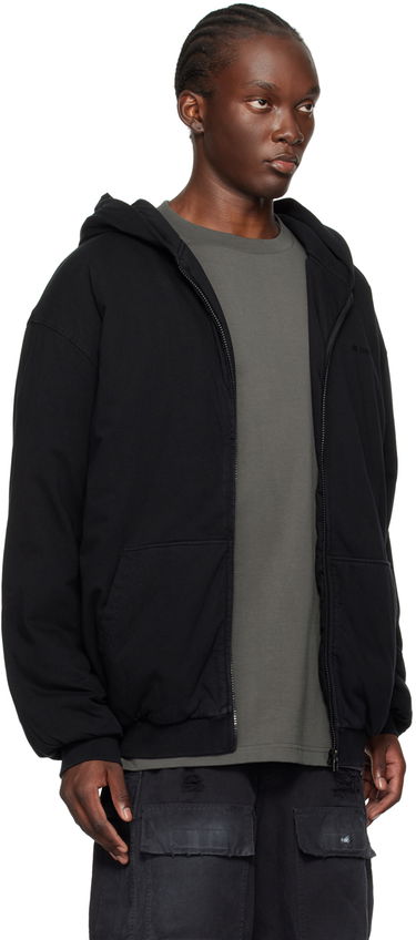Pulover We11done Padded Full-Zip Hoodie Črna | WD-TJ2-24-870-U-BK, 1
