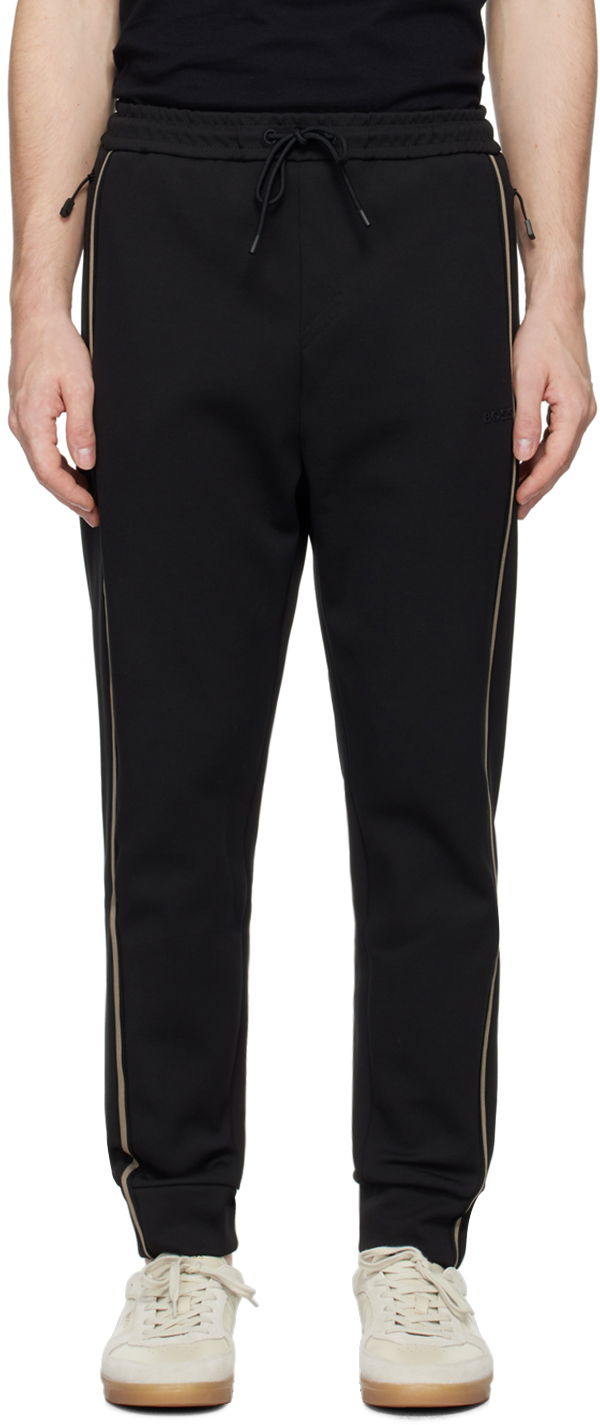 Trenirka BOSS Black Logo-Emed Sweatpants Črna | 50523895