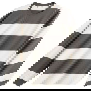 Pleteni pulover YMC YMC C86 Block Stripe Long Sleeve T-Shirt, Size Large Siva | P6YAN-92, 0
