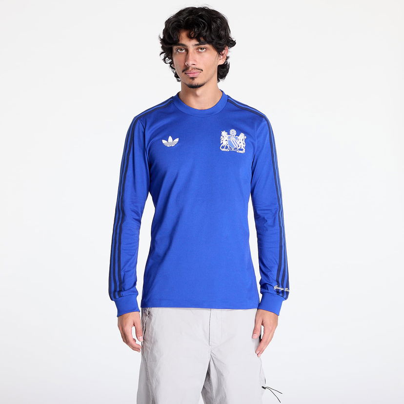 Majica adidas Originals Manchester United George Best Long Sleeve Jersey Modra | IV7536