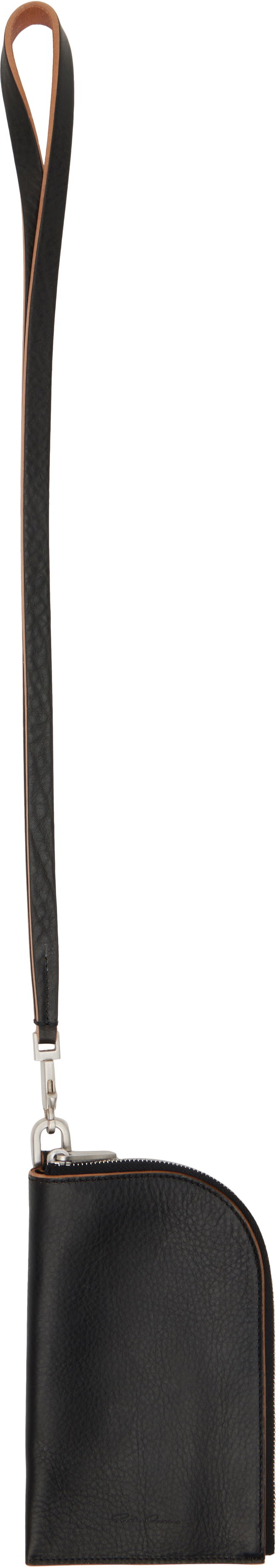 Denarnica Rick Owens Rick Owens Concordians Leather Neck Wallet Črna | RA02E0711 LGET, 0