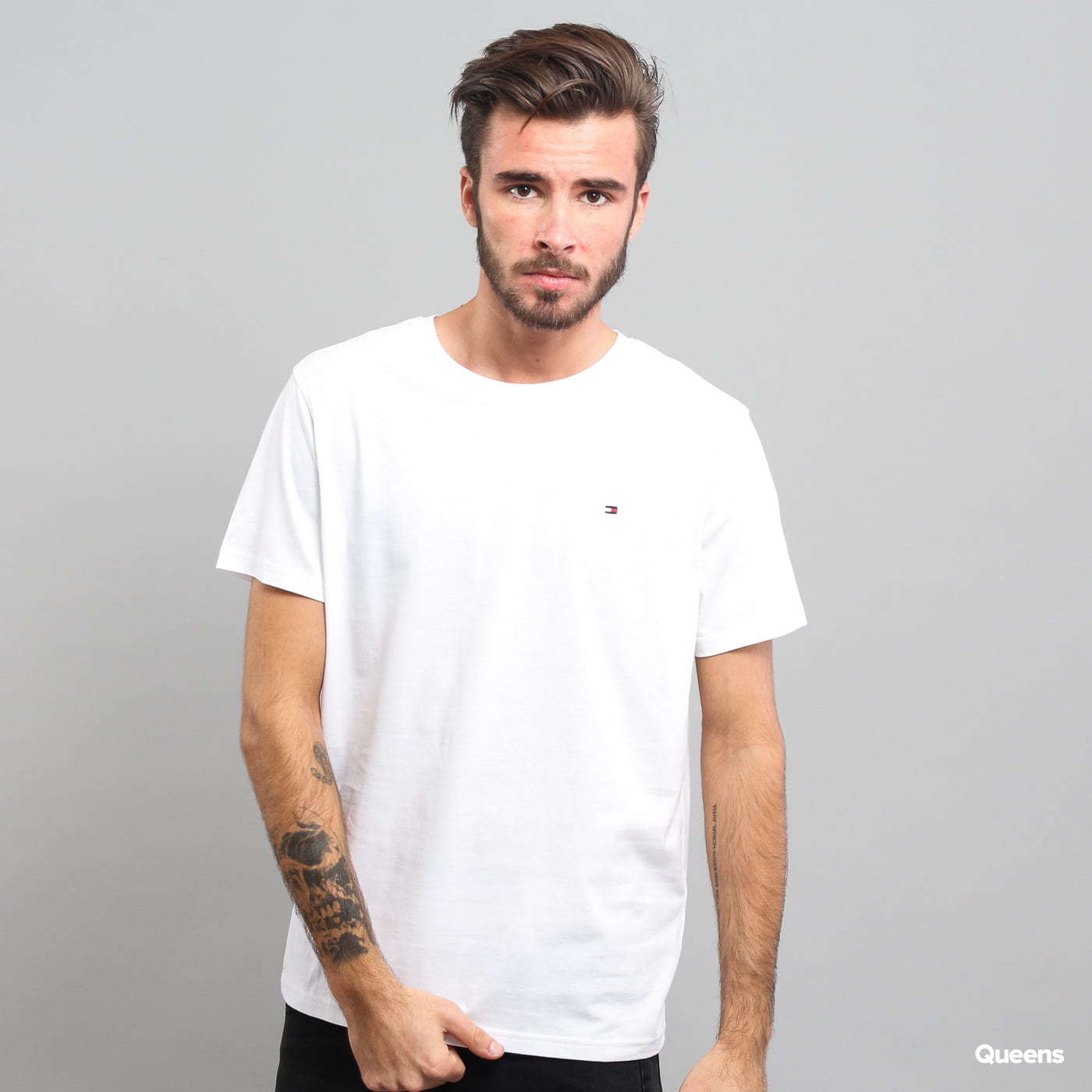 Majica Tommy Hilfiger Cotton Tee Icon C/O Bela | 2S87904671 100, 0