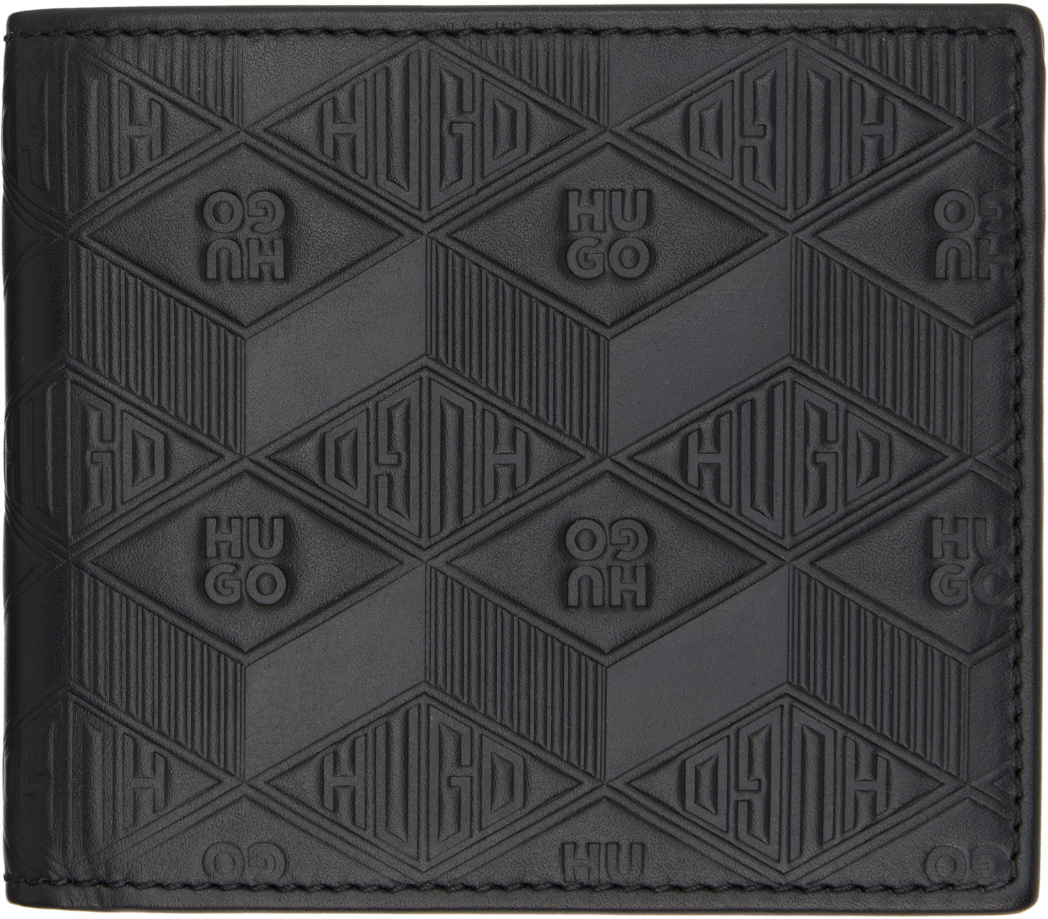 Denarnica BOSS Hugo Embossed Leather Wallet Črna | 50542006, 0