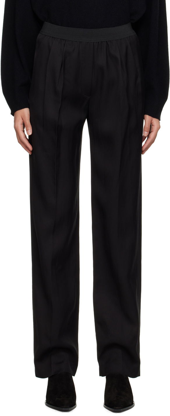 Hlače Loulou de Saison Loulou de Saison Takaroa Trousers Črna | TAKAROA