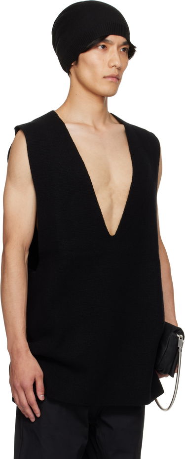 Majica brez rokavov Rick Owens Rick Owens Concordians V-Neck Tank Top Črna | RU02E1683 CHWSR, 1