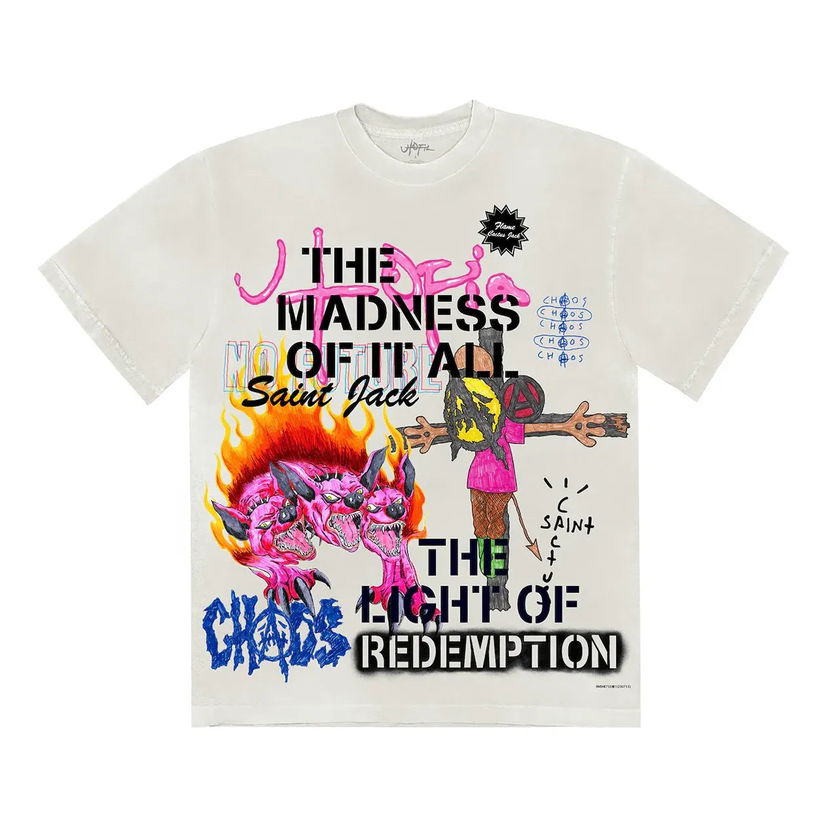 Majica Cactus Jack by Travis Scott Travis Scott x St Michael Utopia 3A Graphic T-Shirt Bela | TSUT-SS29