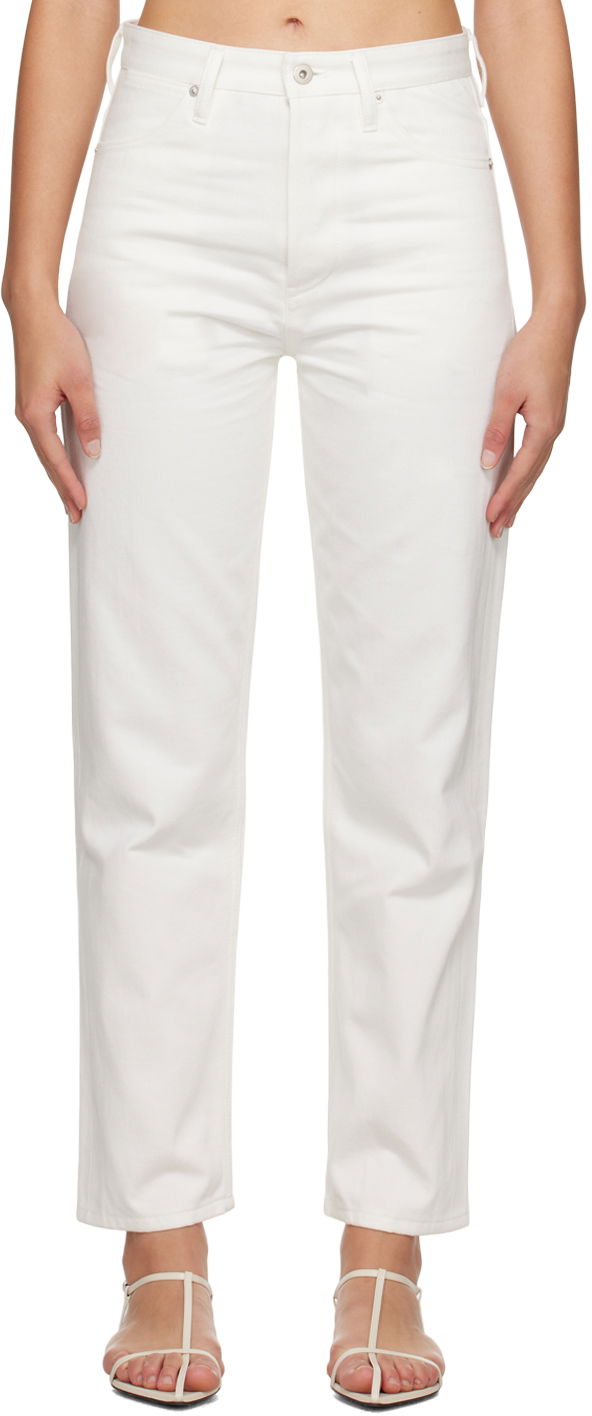 Kavbojke Jil Sander Five-Pocket Jeans Bela | J04KA0103_J46544