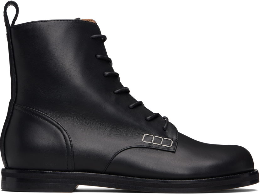 Superge in čevlji JW Anderson JW Anderson Lace-Up Leather Boots Črna | BT0108-LA0268
