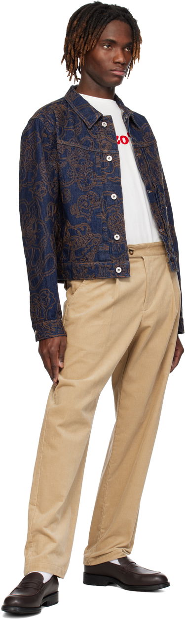 Jakna KENZO Kenzo Paris VERDY Edition Embroidered Denim Trucker Jacket Modra | FF55DV3096V1, 3