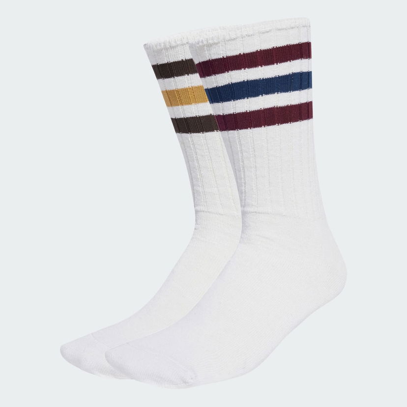 Nogavice adidas Performance Ribbed Crew Socks - 2 Pairs Bela | JX5203