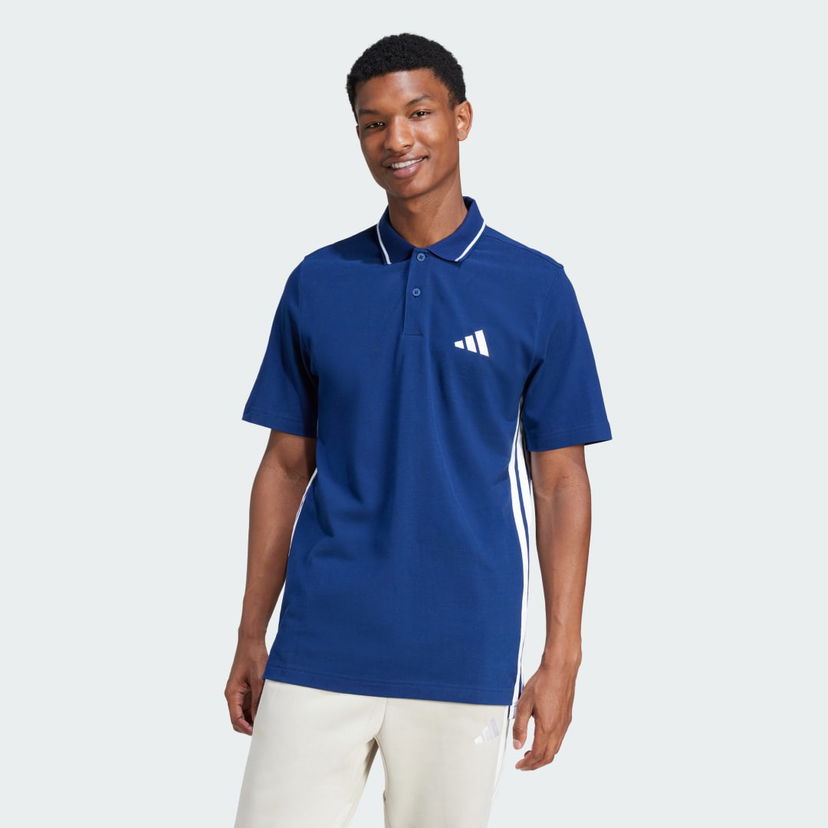 Polo majica adidas Performance Essentials 3-Stripes Polo Shirt Modra | JE6382