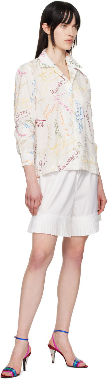 Srajce Bode Bode Signature Scrawl Button-Down Shirt Bela | MRS25SH015, 3