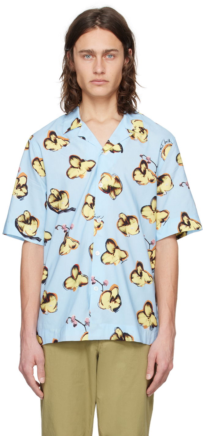 Srajce Paul Smith Paul Smith Orchid Print Shirt Modra | M1R-905U-M02333-40