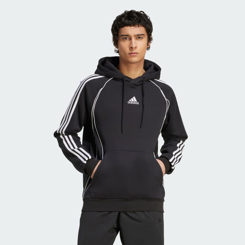 Pulover adidas Performance Adicolor Teamgeist Cut Line Hoodie Črna | JY6394