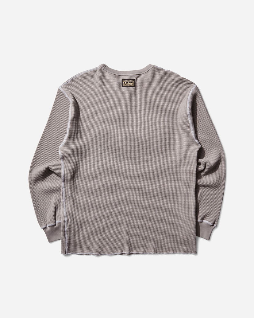 Majica Aries Reversible Waffle Longsleeve T-Shirt Siva | AR4066604 Grey